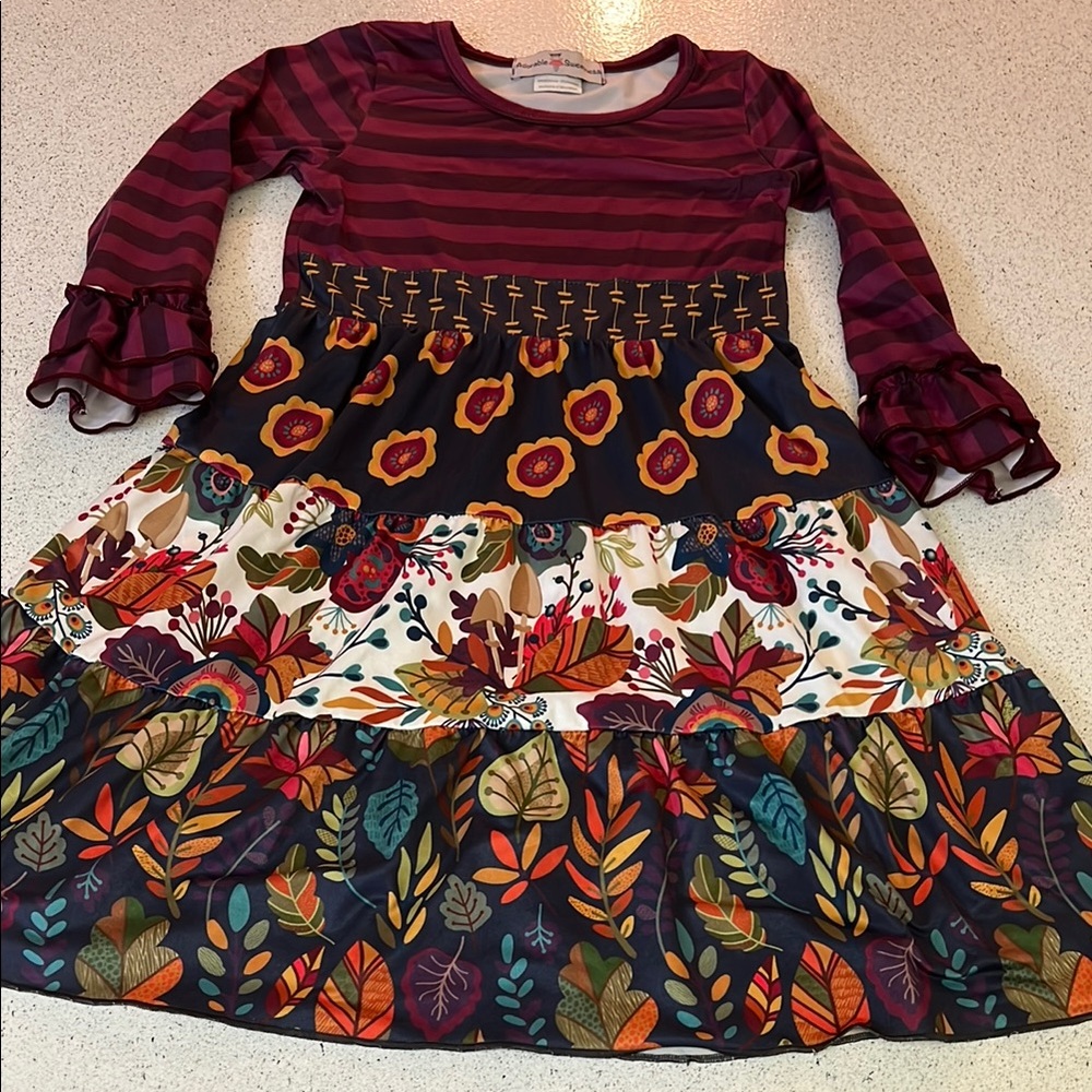 Fall Patterned Kids Dress